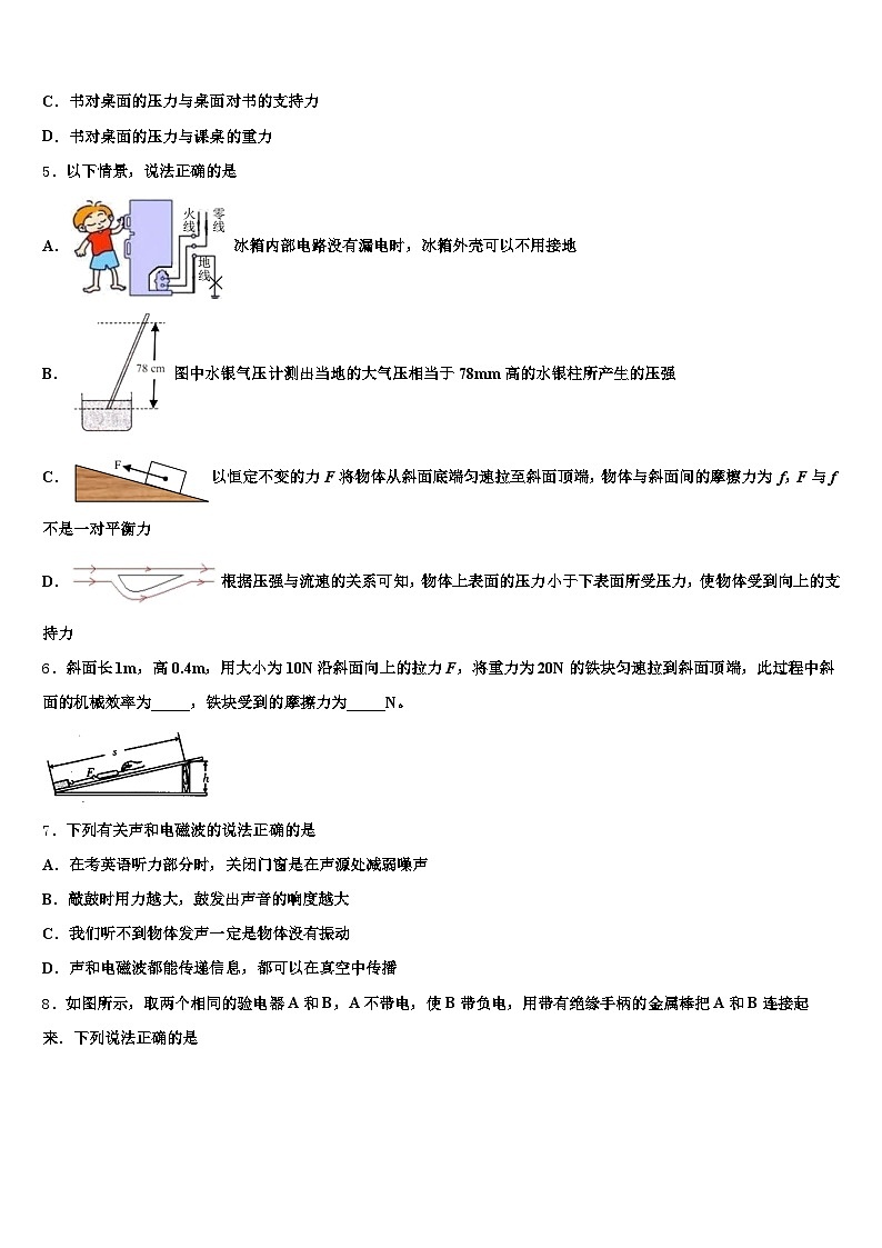 2026届湖南省中考物理模拟预测题（含答案解析）第2页