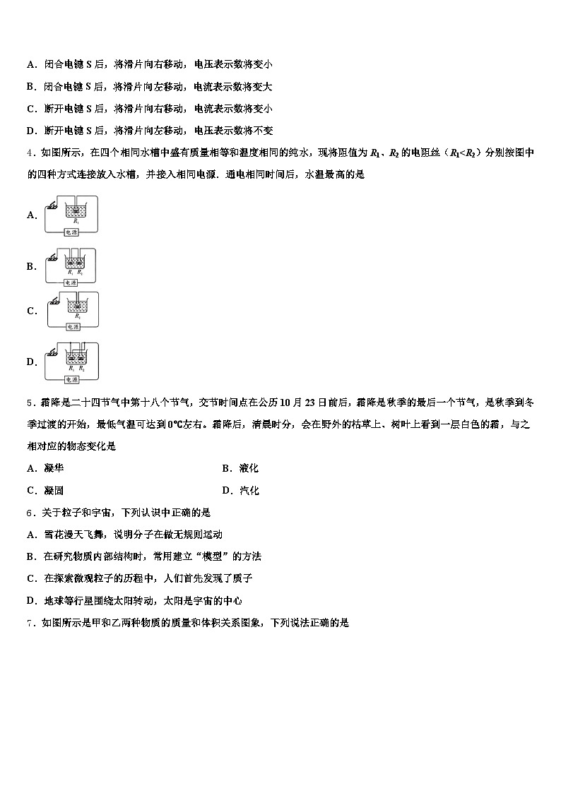 2025-2026学年保山市中考物理模拟精编试卷（含答案解析）第2页