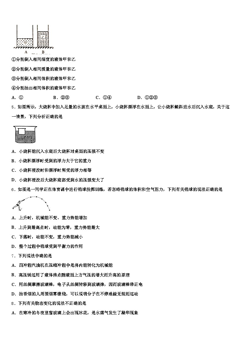安徽省阜阳市2026年中考物理适应性模拟试题（含答案解析）第2页
