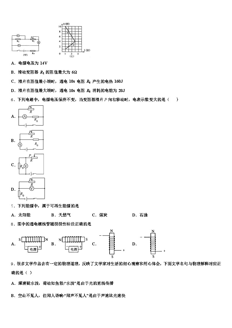 广东省揭阳市2025-2026学年中考试题猜想物理试卷（含答案解析）第2页