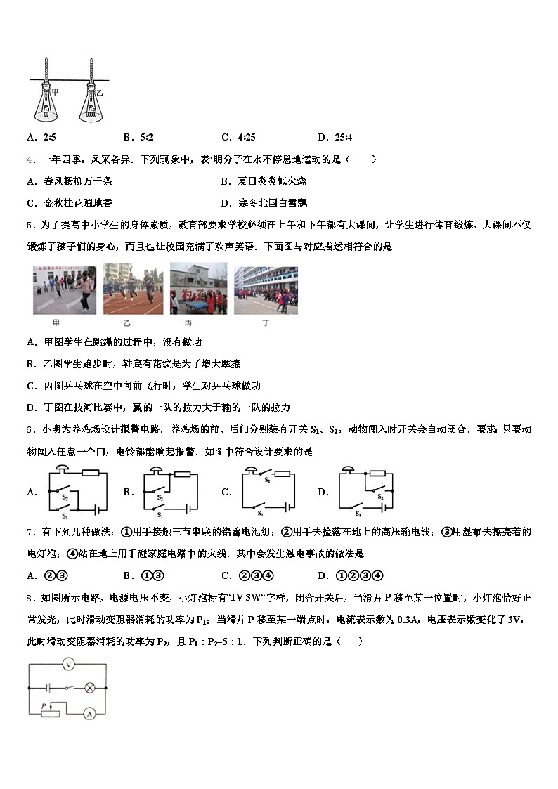 2025-2026学年通化市中考四模物理试题（含答案解析）第2页