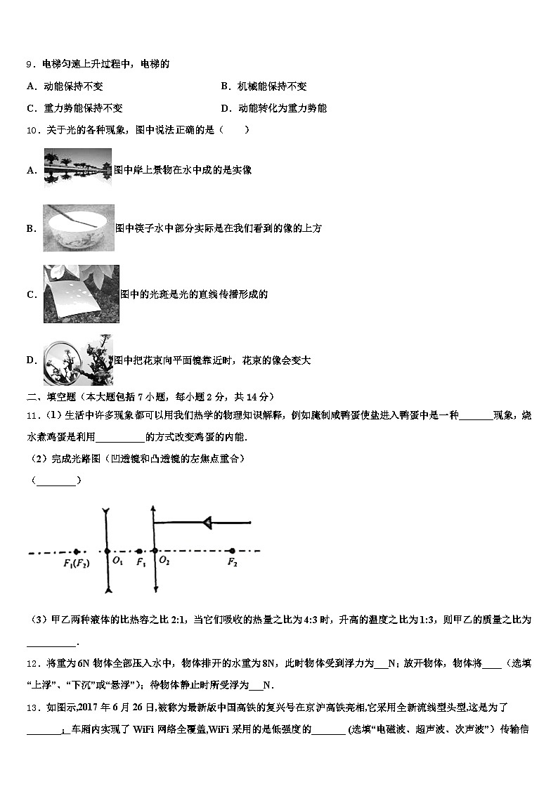 2026年新疆维吾尔自治区和田地区中考三模物理试题（含答案解析）第3页