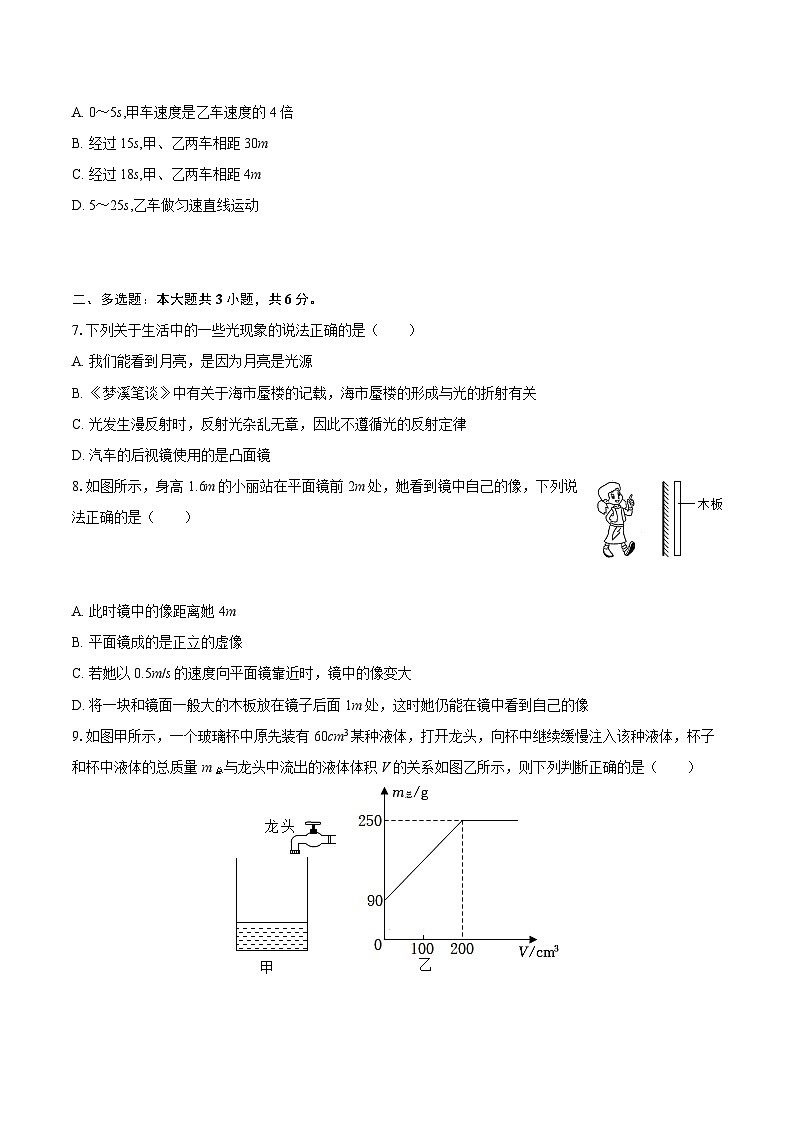 2025-2026学年辽宁省丹东六中八年级（上）期末物理试卷-自定义类型第2页