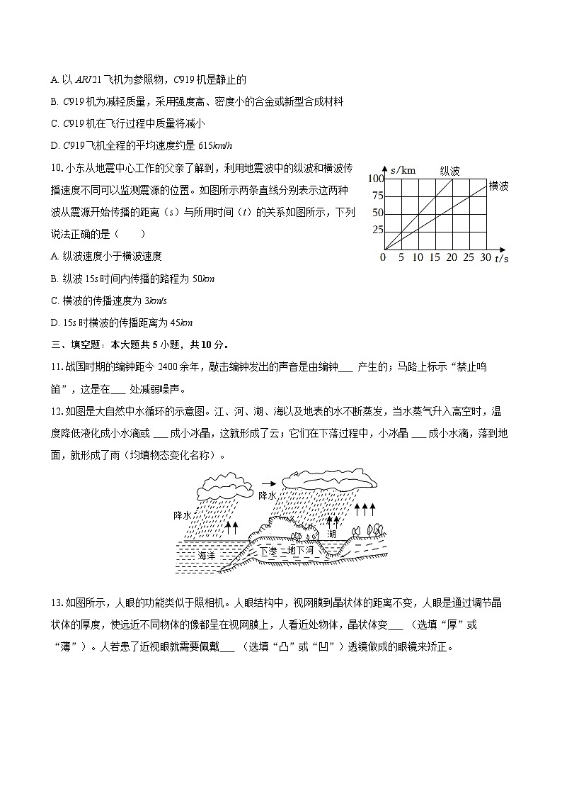 2025-2026学年云南省昭通市昭阳区八年级（上）期末物理试卷-自定义类型第3页