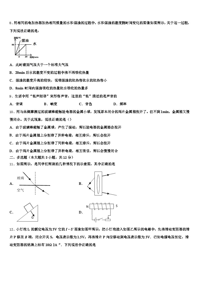 巴中市2026年中考物理全真模拟试卷（含答案解析）第3页