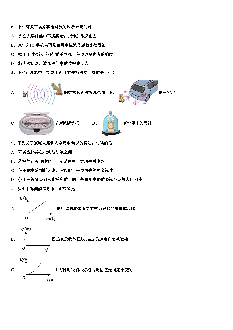 2026届福建省泉州市中考物理猜题卷（含答案解析）第2页