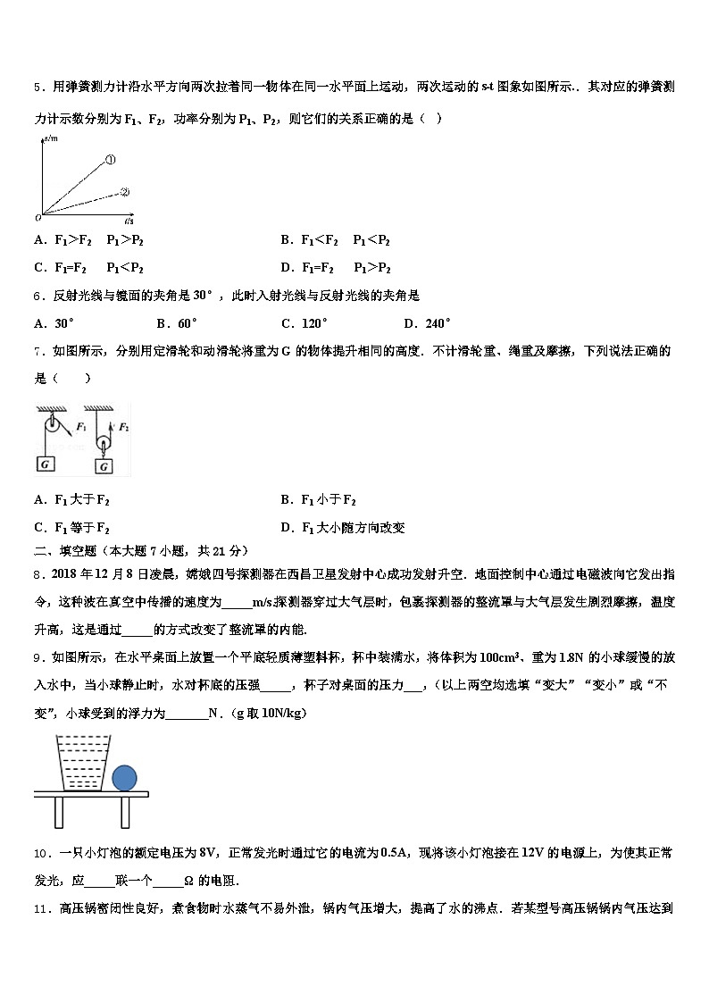 2025-2026学年河北省衡水市中考五模物理试题（含答案解析）第2页