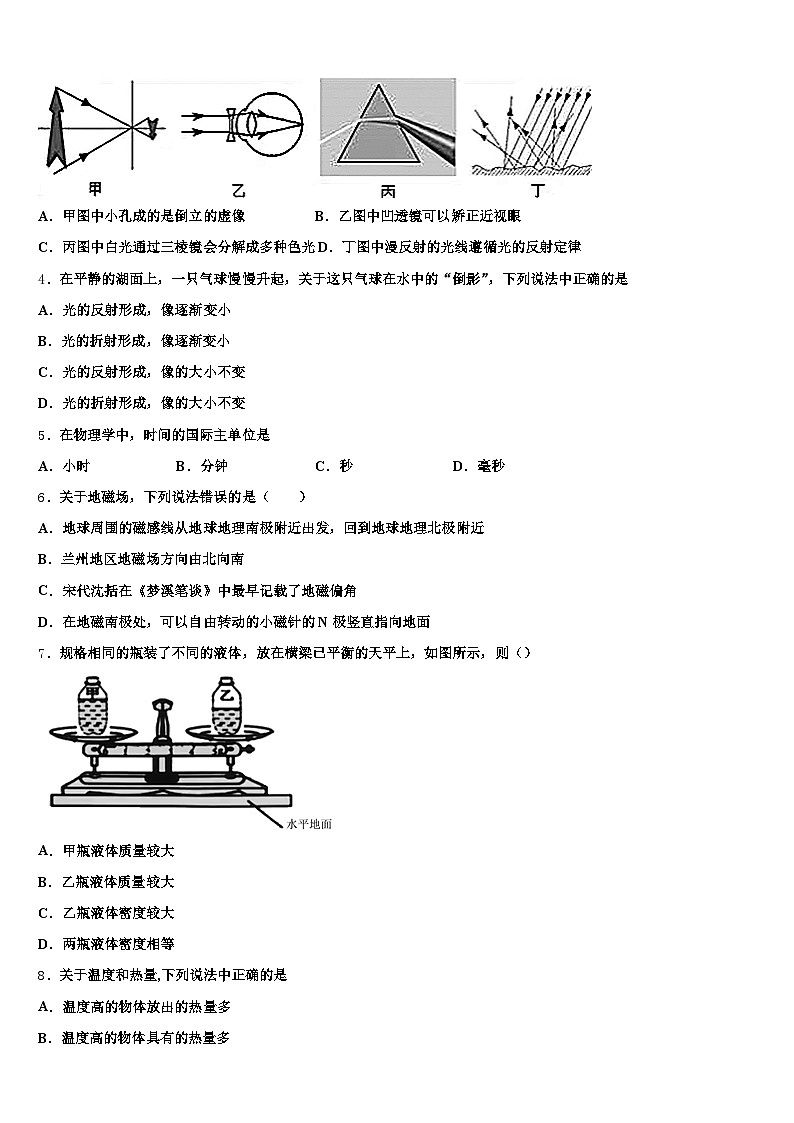 2026年陕西省咸阳市中考三模物理试题（含答案解析）第2页