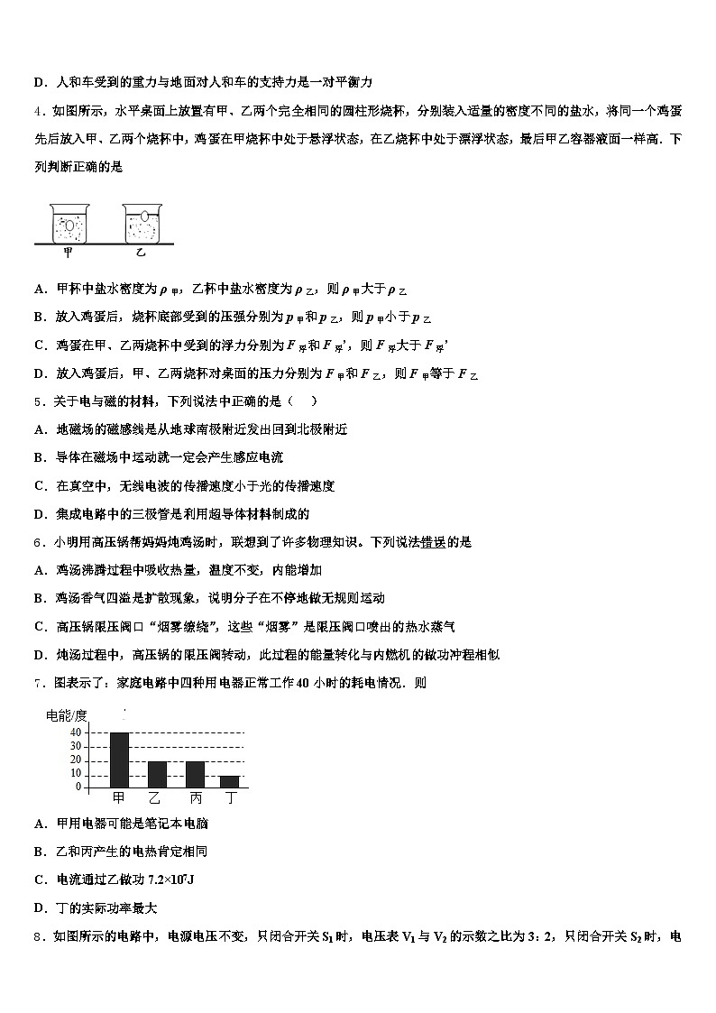 辽宁省本溪市2025-2026学年中考试题猜想物理试卷（含答案解析）第2页