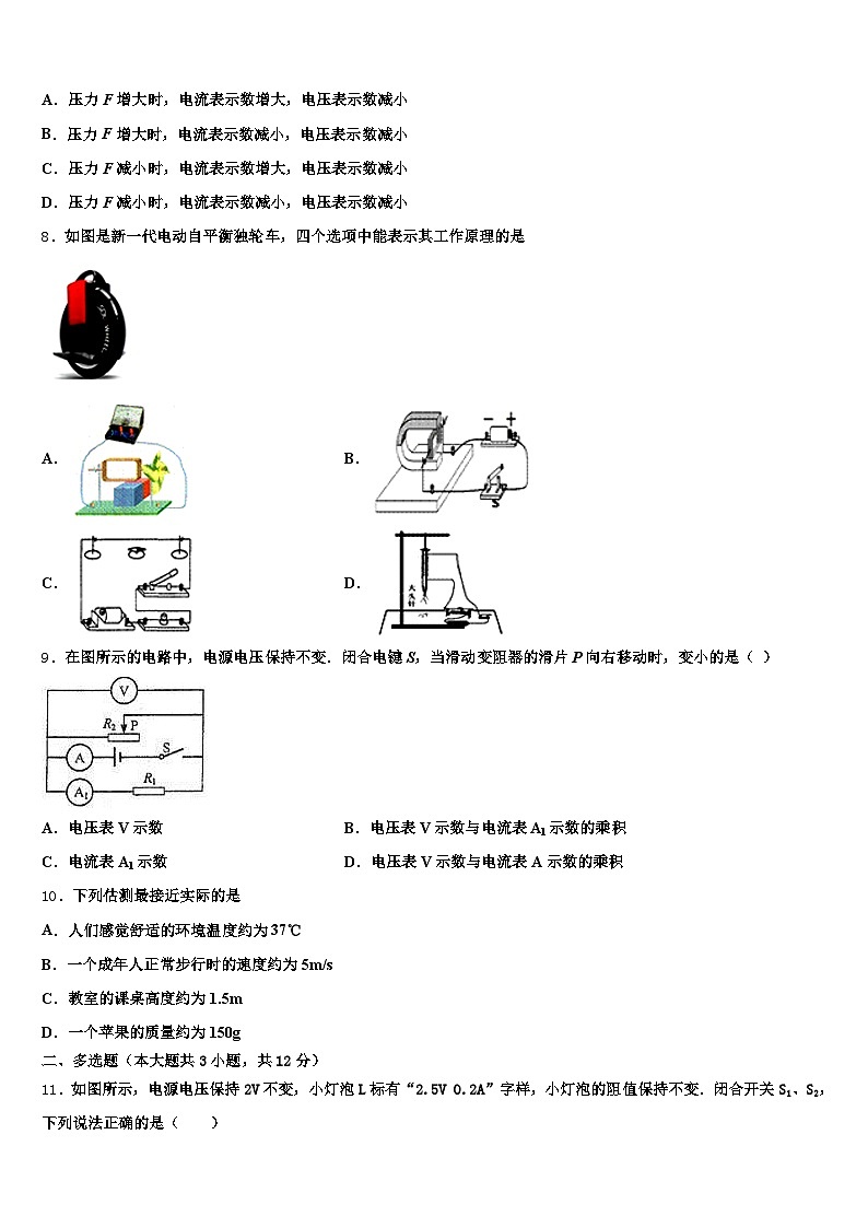 江西省鹰潭市2025-2026学年中考冲刺卷物理试题（含答案解析）第2页