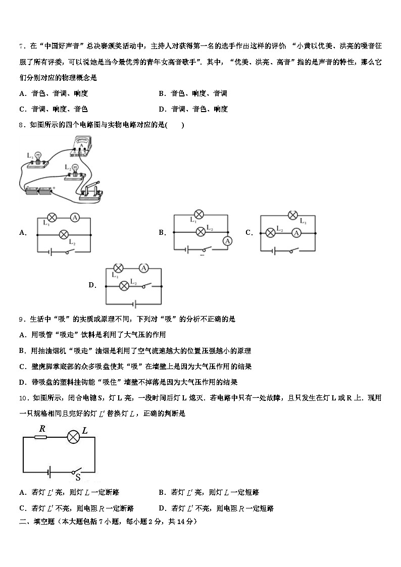 安徽省滁州市2026年中考物理最后冲刺模拟试卷（含答案解析）第3页