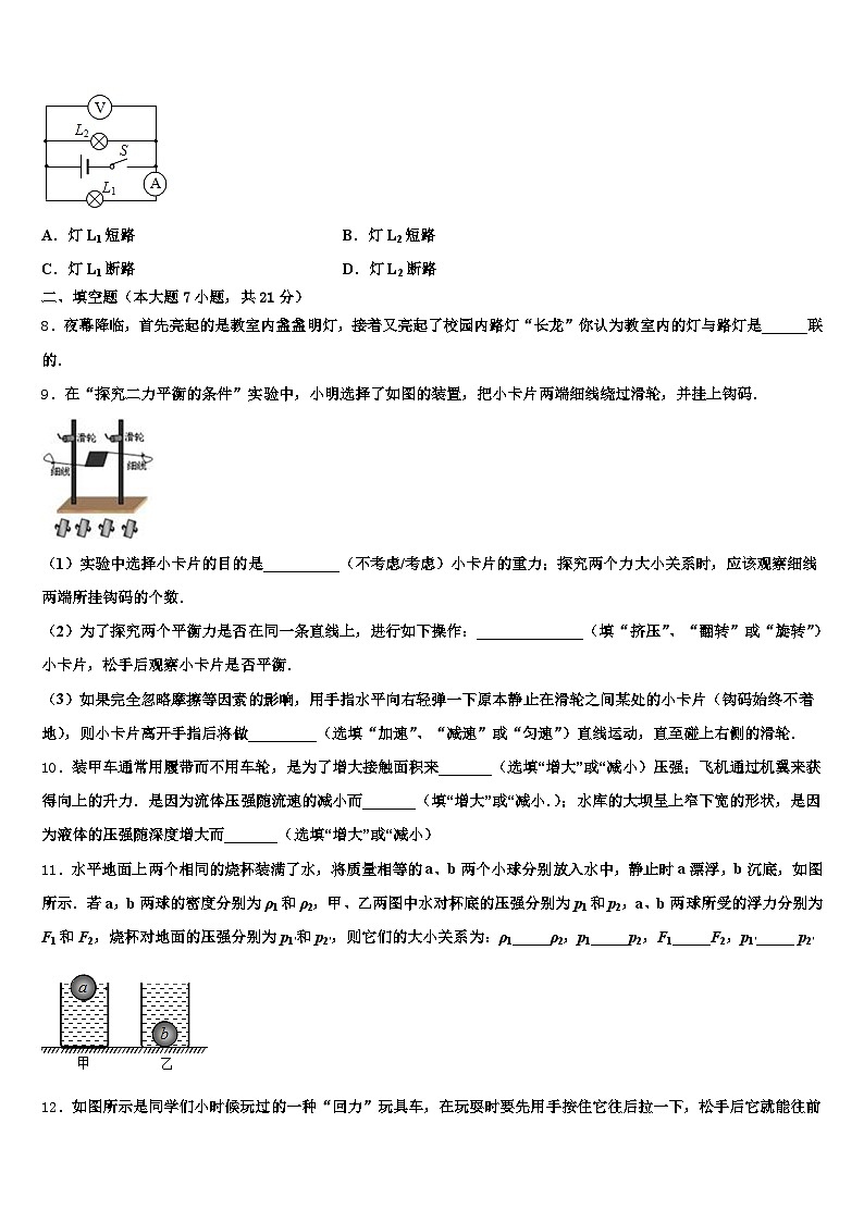 自贡市2026年中考猜题物理试卷（含答案解析）第3页