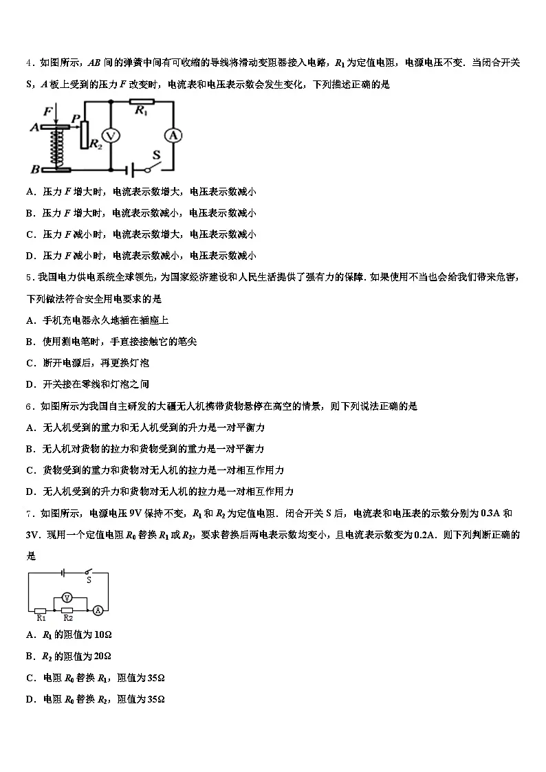 2025-2026学年邯郸市中考物理考前最后一卷（含答案解析）第2页
