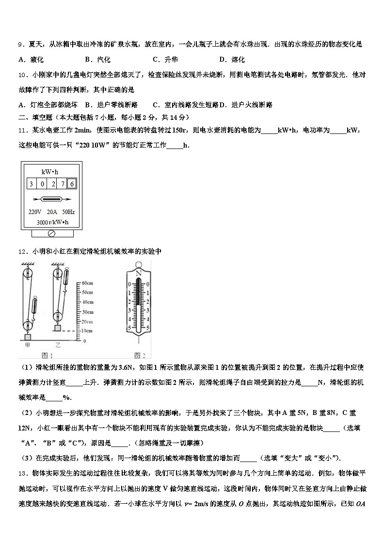 河南省鹤壁市2026年中考物理全真模拟试卷（含答案解析）第3页