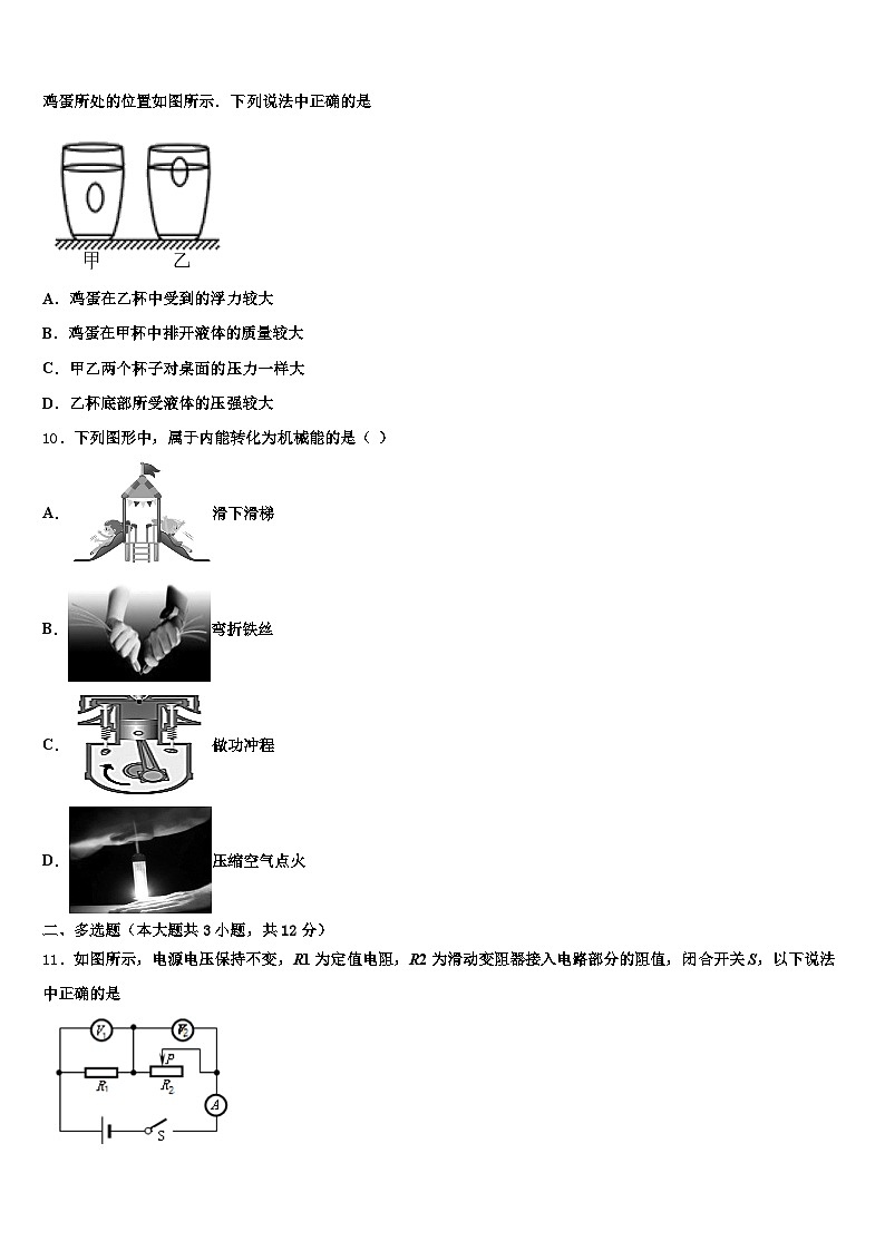 西藏自治区阿里地区2025-2026学年中考四模物理试题（含答案解析）第3页
