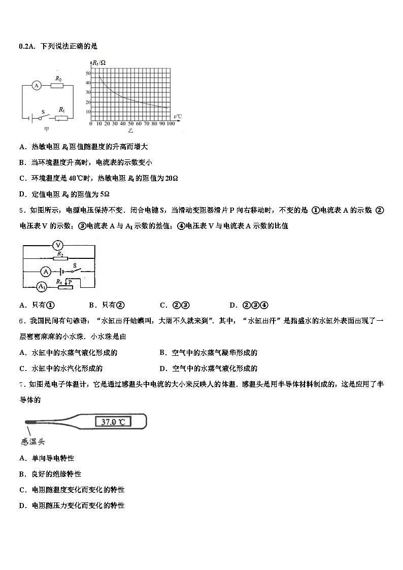 2026届河源市中考物理模拟预测题（含答案解析）第2页