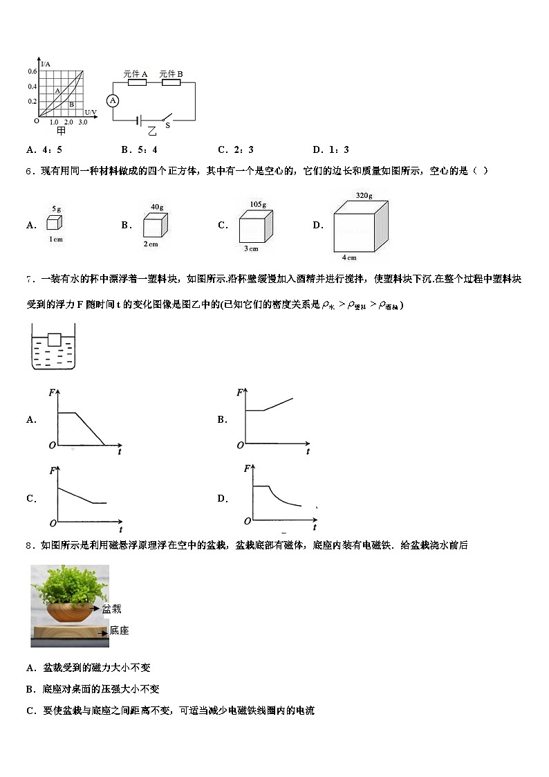 濮阳市2025-2026学年中考物理四模试卷（含答案解析）第2页