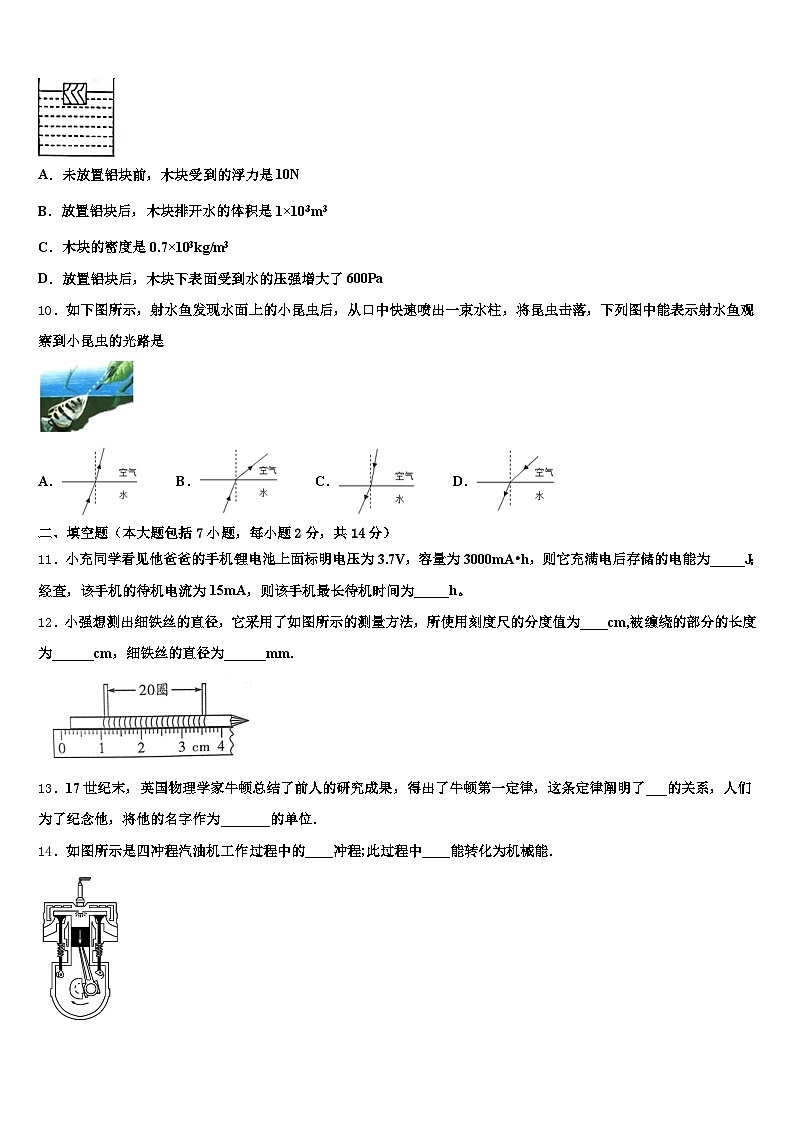 松原市2026年中考押题物理预测卷（含答案解析）第3页