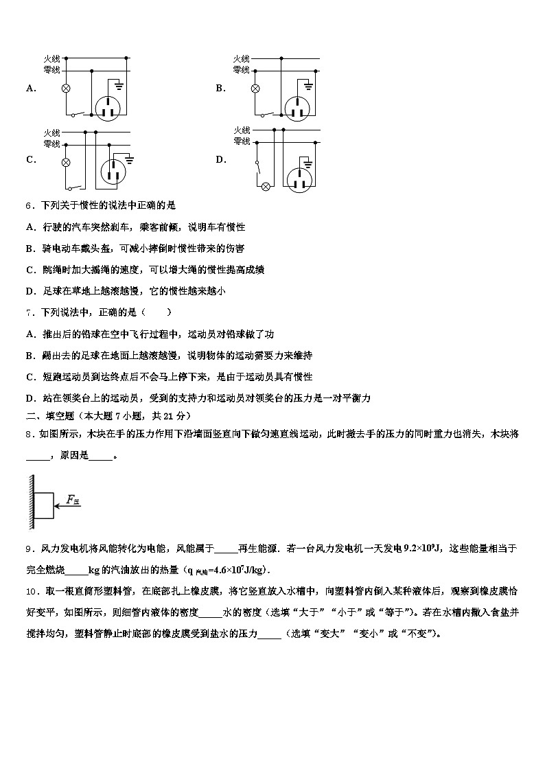 山东省济南市2025-2026学年中考物理模拟预测题（含答案解析）第2页