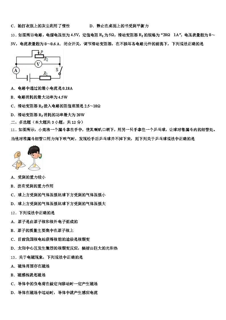 2026届长沙市初中物理毕业考试模拟冲刺卷（含答案解析）第3页