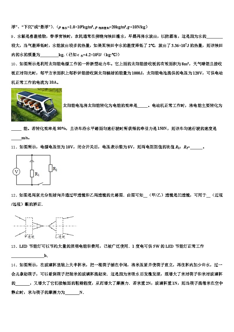 2026年安康市中考物理对点突破模拟试卷（含答案解析）第3页