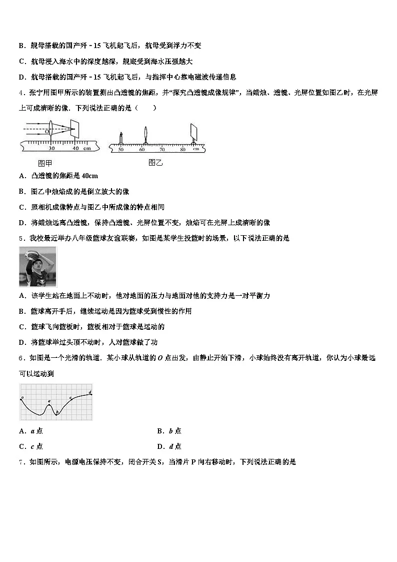2026届浙江省丽水市中考物理四模试卷（含答案解析）第2页