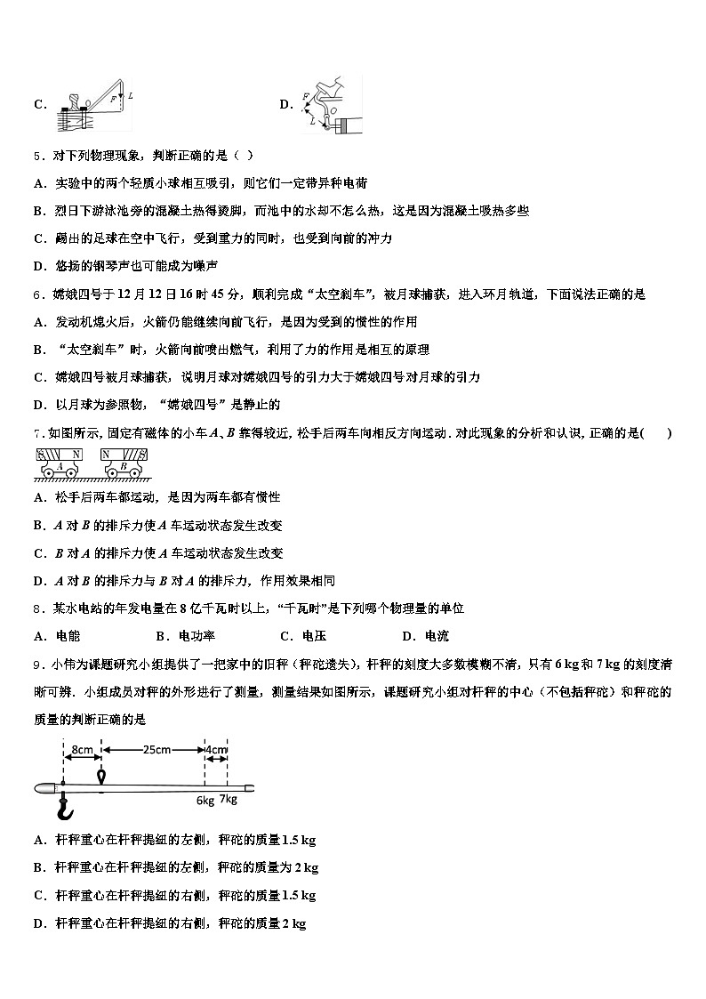 2026届黑龙江省伊春市中考适应性考试物理试题（含答案解析）第2页