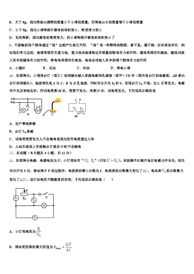2026届辽宁省铁岭市中考物理最后冲刺模拟试卷（含答案解析）第3页