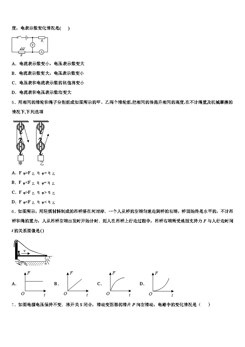 2026届云浮市中考适应性考试物理试题（含答案解析）第2页