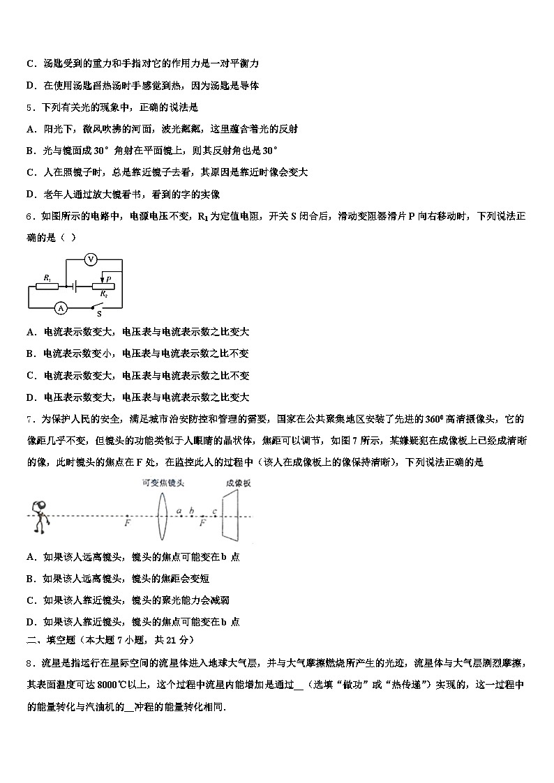 2026届丽江市中考物理押题试卷（含答案解析）第2页