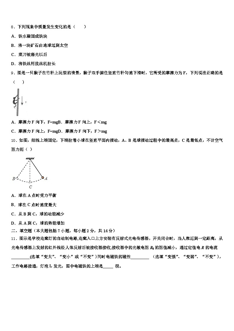 榆林市2025-2026学年中考考前最后一卷物理试卷（含答案解析）第3页
