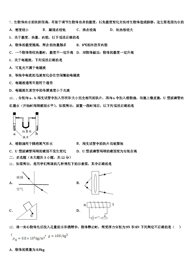 2025-2026学年忻州市中考物理押题试卷（含答案解析）第3页