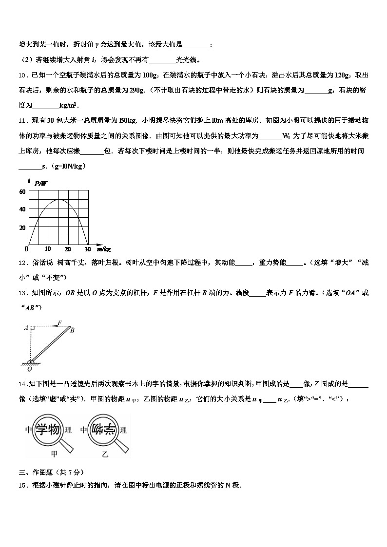 辽宁省葫芦岛市2025-2026学年中考物理模试卷（含答案解析）第3页