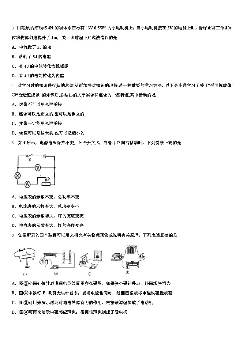 2026届云南省临沧市中考适应性考试物理试题（含答案解析）第2页