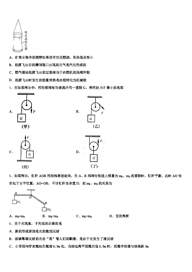 黑龙江省佳木斯市2025-2026学年中考联考物理试卷（含答案解析）第2页