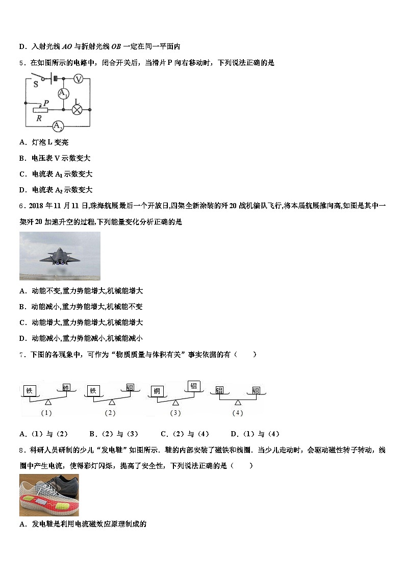 2025-2026学年枣庄市中考五模物理试题（含答案解析）第2页