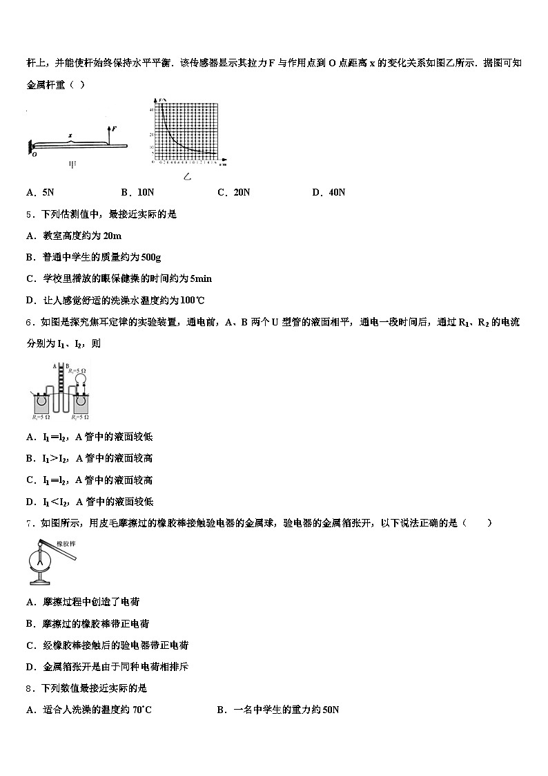 2025-2026学年新疆维吾尔自治区塔城地区中考联考物理试题（含答案解析）第2页