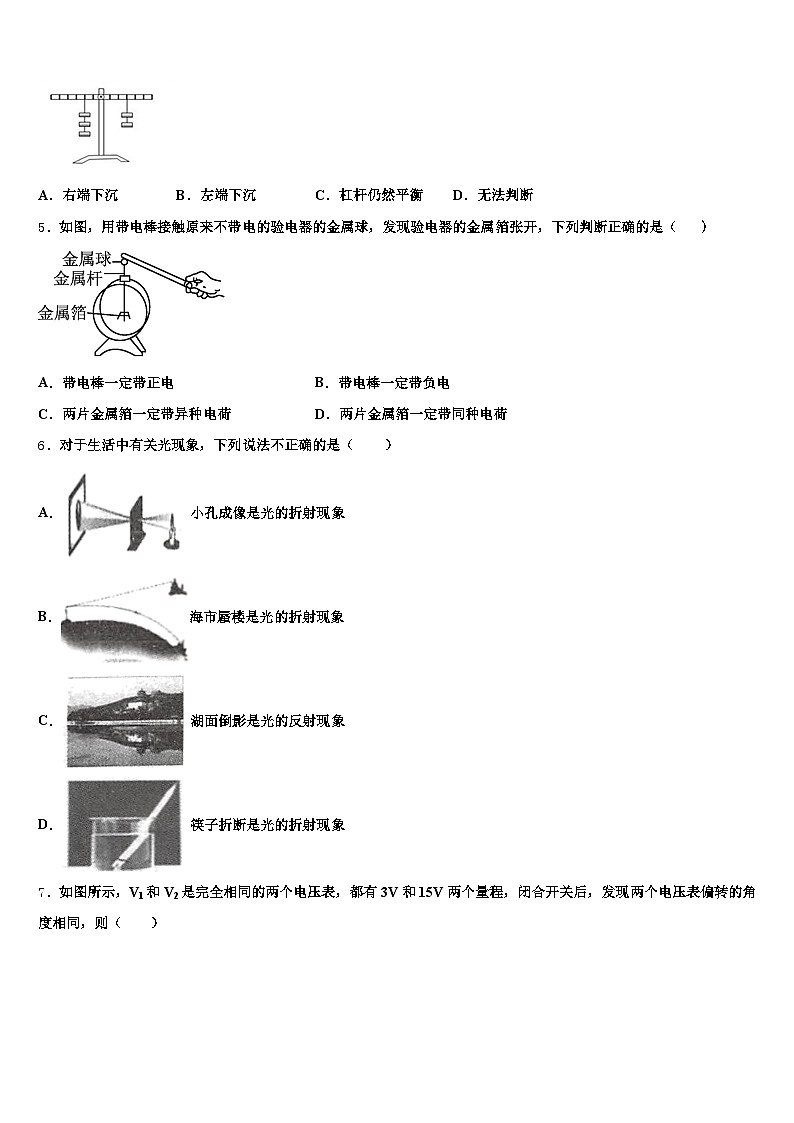 2026届六盘水市中考物理模试卷（含答案解析）第2页