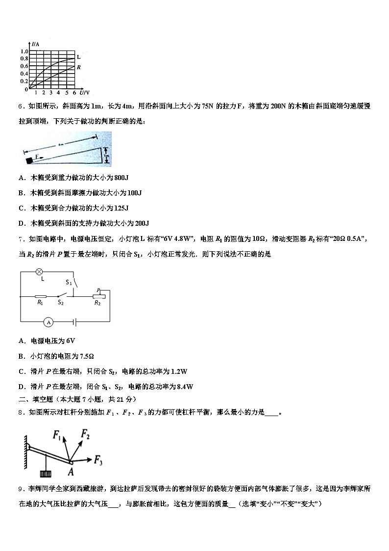 2026届河南省信阳市中考适应性考试物理试题（含答案解析）第2页