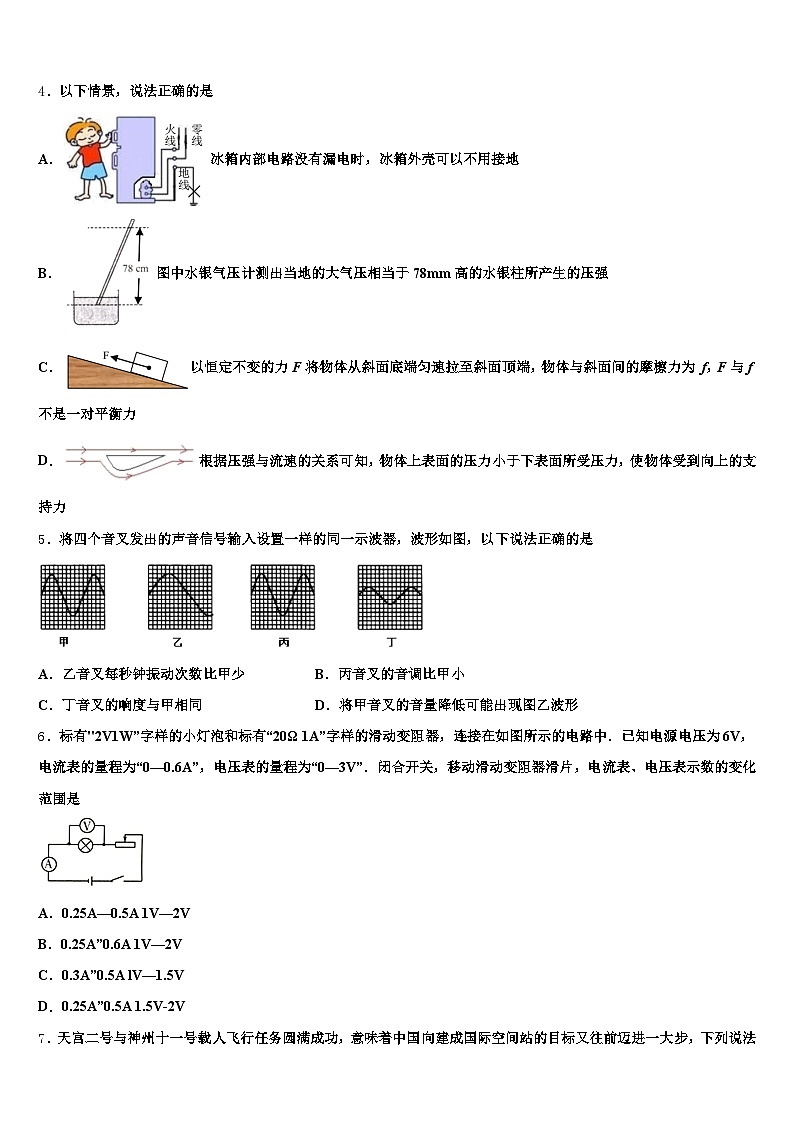 2026届湖南省永州市中考联考物理试卷（含答案解析）第2页