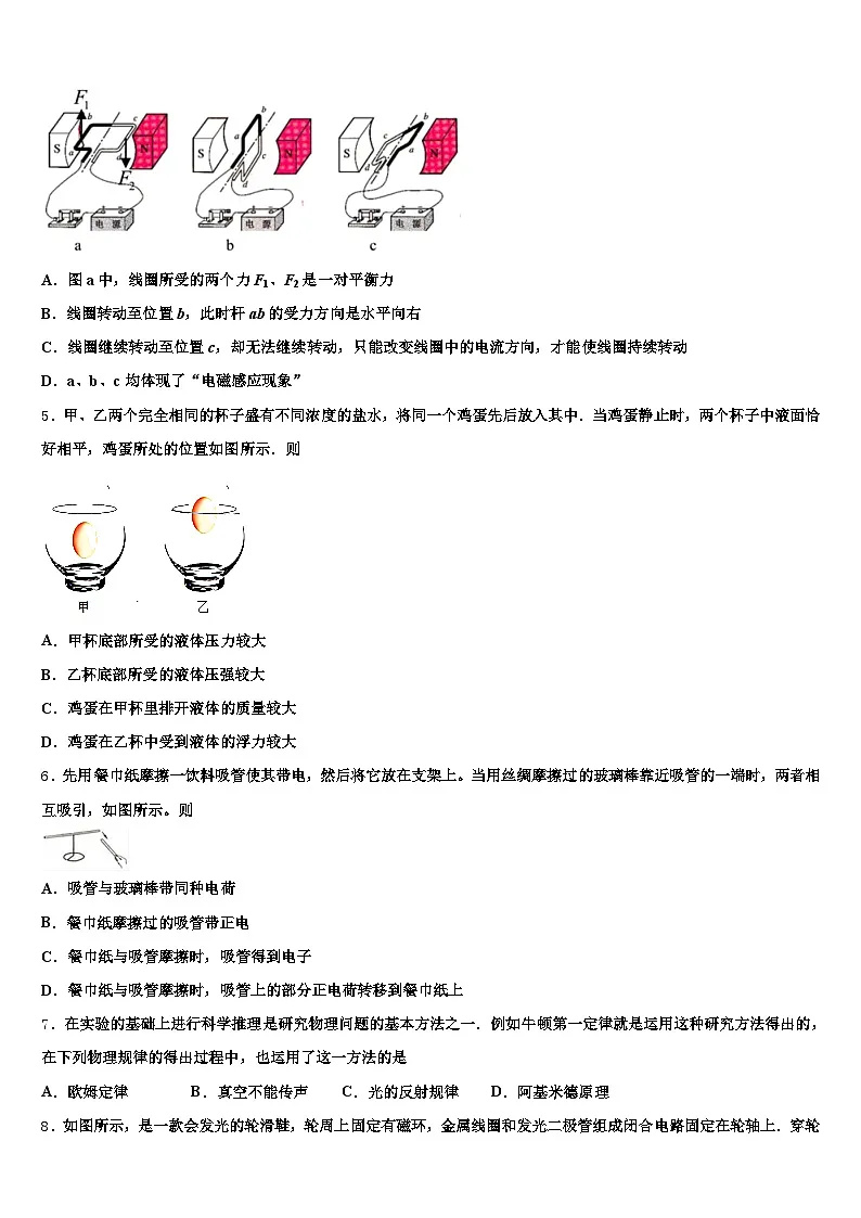 2026届镇江市中考物理考前最后一卷（含答案解析）第2页