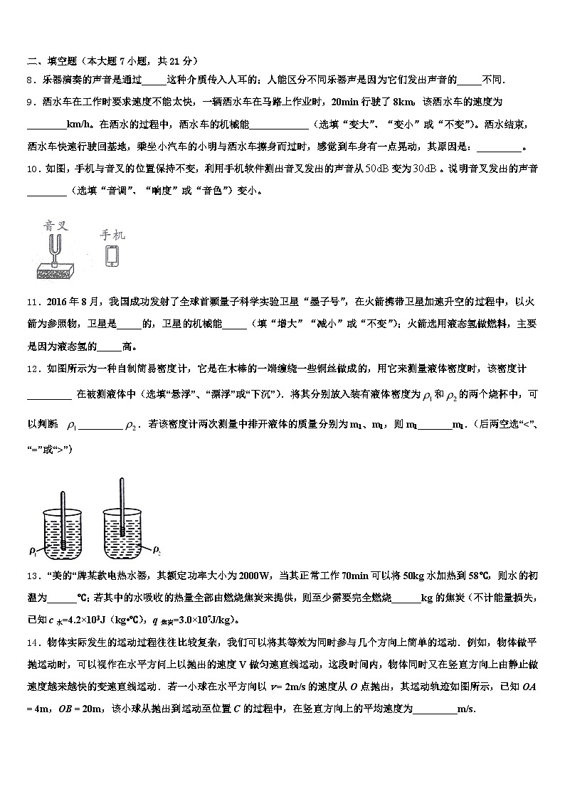 怀化市2025-2026学年中考三模物理试题（含答案解析）第3页