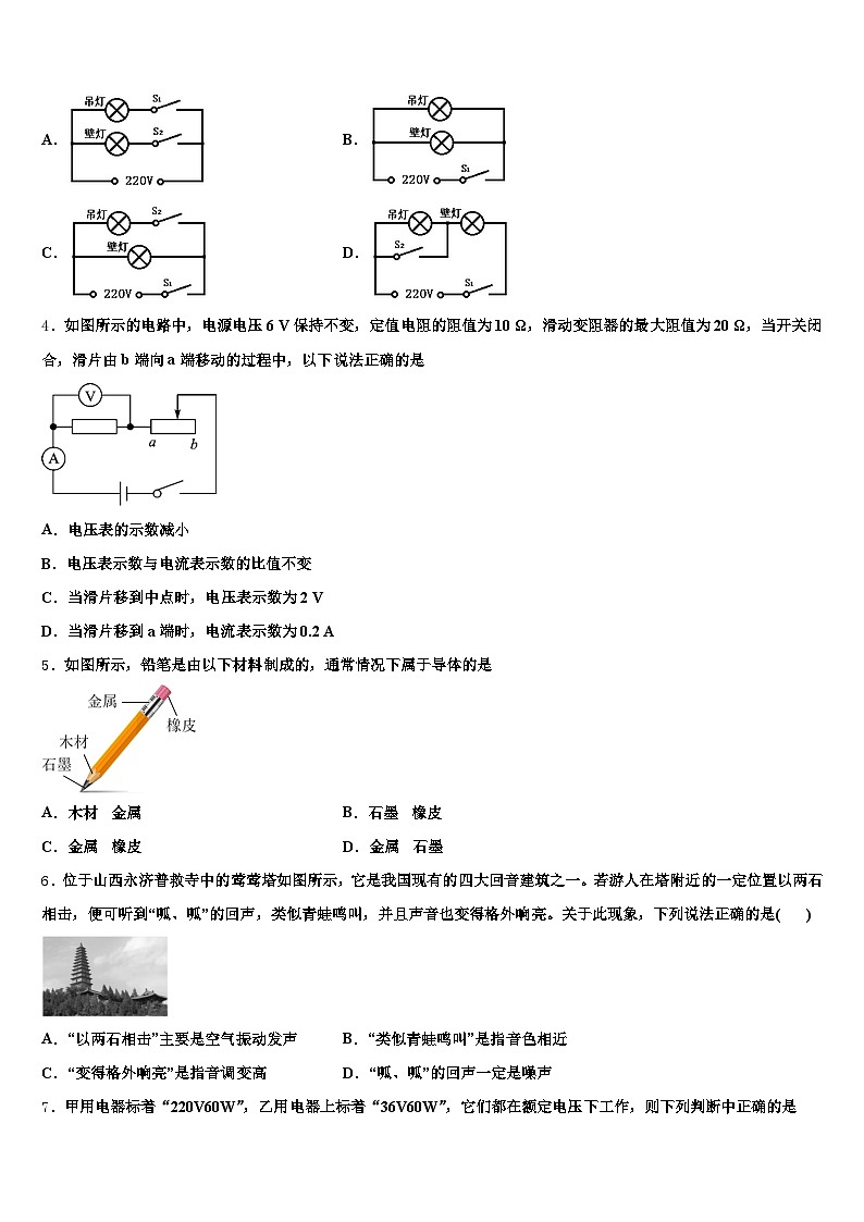 黑龙江省绥化市2025-2026学年中考物理最后冲刺浓缩精华卷（含答案解析）第2页