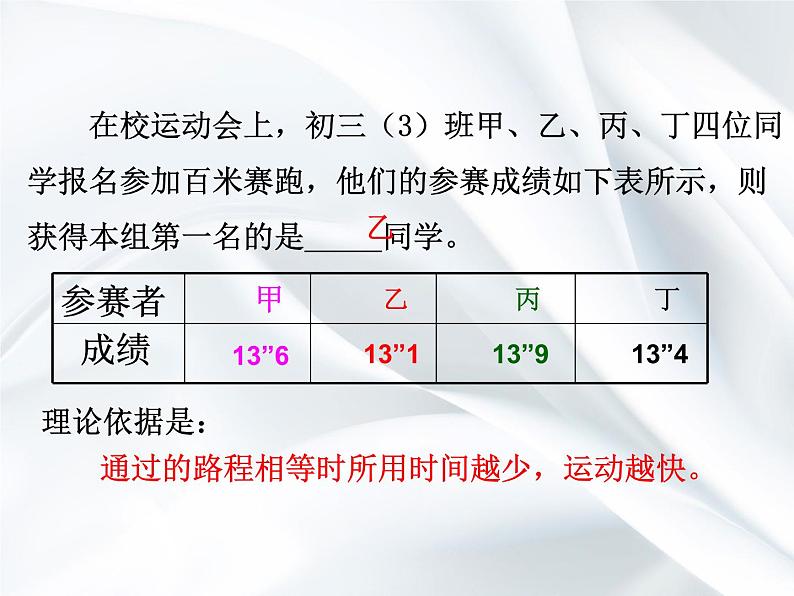 3 《运动的快慢》课件第7页