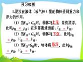 新人教版八年级下册物理教学课件 第十章 浮力 第三节 物体浮沉条件及应用第1课时 物体的浮沉条件