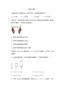 物理八年级下册9.1 压强同步训练题