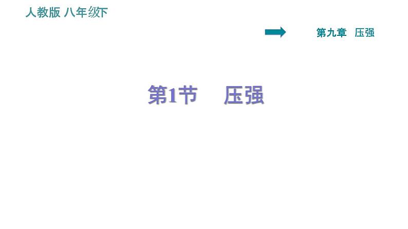 人教版八年级下册物理作业课件：9.1   压强01