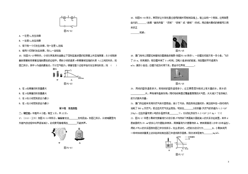 （福建专版）2020中考物理复习方案第03篇仿真模拟卷01试题03
