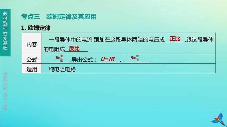 （福建专版）2020中考物理复习方案第01篇教材复习第四单元电磁学第13课时探究电路第01讲电阻欧姆定律课件06