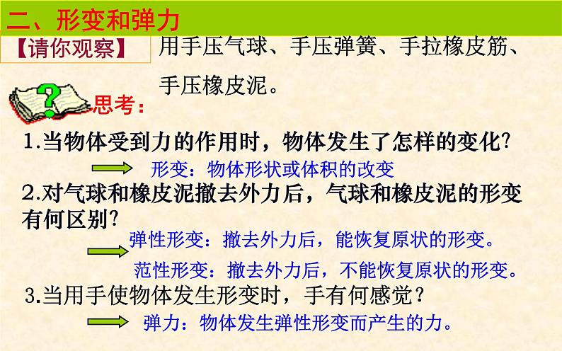 苏科版八年级物理下册 8.1力 弹力 课件05